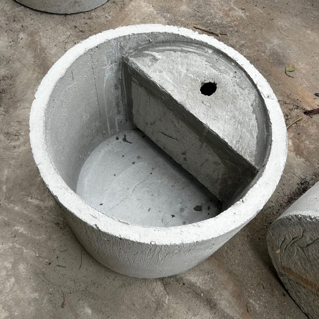 Caixa de gordura de concreto